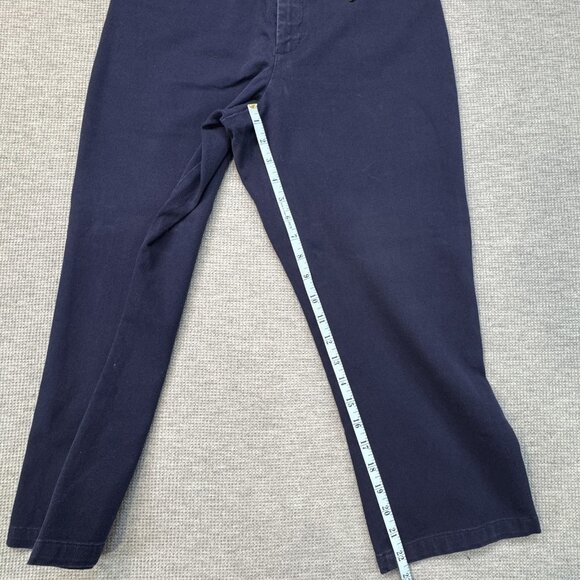 Lauren Jeans Ralph L Womens Blue Pants Zip Pockets Straight Leg Mid Rise Size 4 - Picture 10 of 11